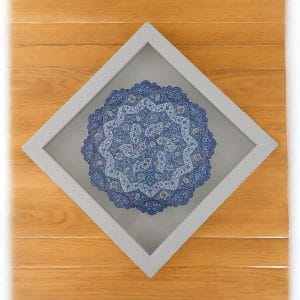 بشقاب میناکاری 25 سانتی همراه با قاب PVC