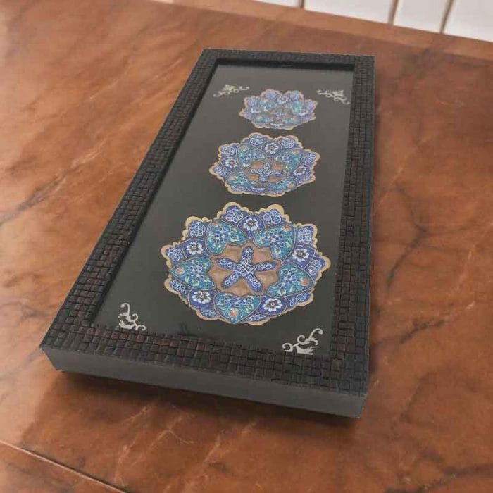 قاب میناکاری دیوارکوب سری 3 تایی با قاب PVC کد DK712 - تصویر 2