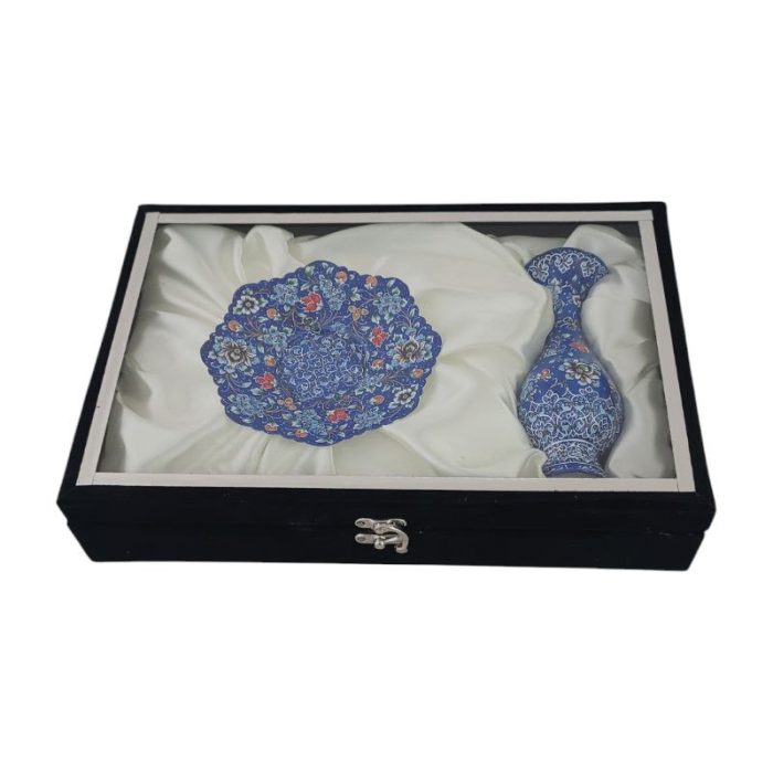 گلدان و بشقاب میناکاری کد GD807 - تصویر 3