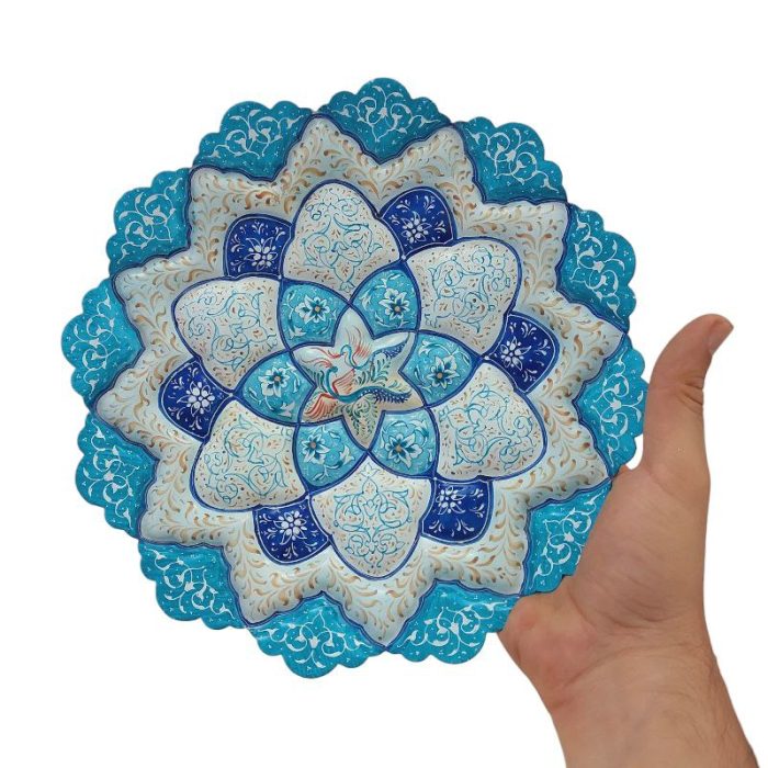 بشقاب میناکاری دیوارکوب 25 سانتی کد DK926 - تصویر 2