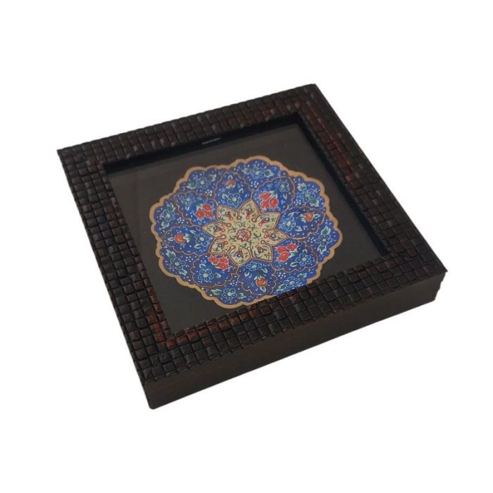 بشقاب میناکاری دیوارکوب 10 سانتی|کد 1DK19 - تصویر 2