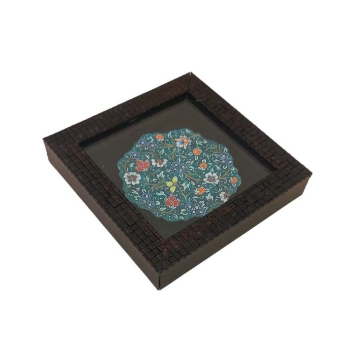 بشقاب میناکاری دیوارکوب 10 سانتی|کد 1DK28 - تصویر 2