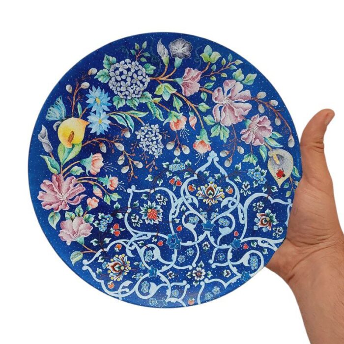 بشقاب میناکاری دیوارکوب 25 سانتی کد 1DK53 - تصویر 2