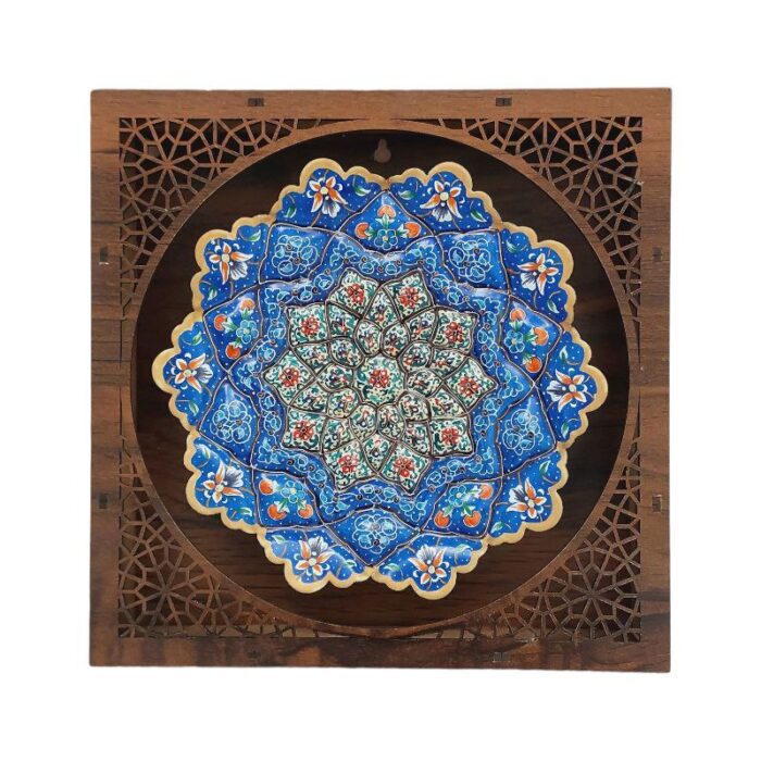 بشقاب میناکاری 16 سانتی کد 1DK64 - تصویر 2