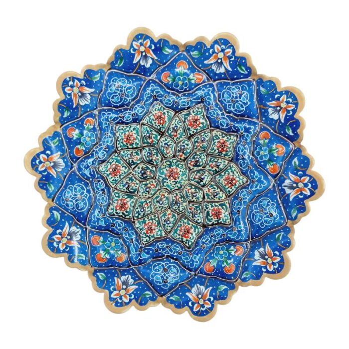 بشقاب میناکاری 16 سانتی کد 1DK64 - تصویر 3