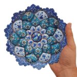 بشقاب میناکاری دیوارکوب 20 سانتی کد 1DK68 - تصویر 2