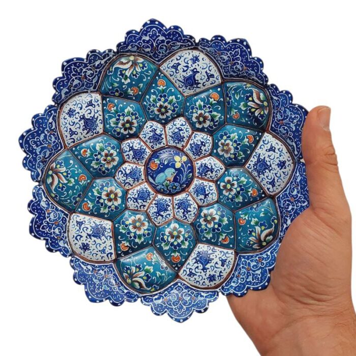 بشقاب میناکاری دیوارکوب 20 سانتی کد 1DK68 - تصویر 2