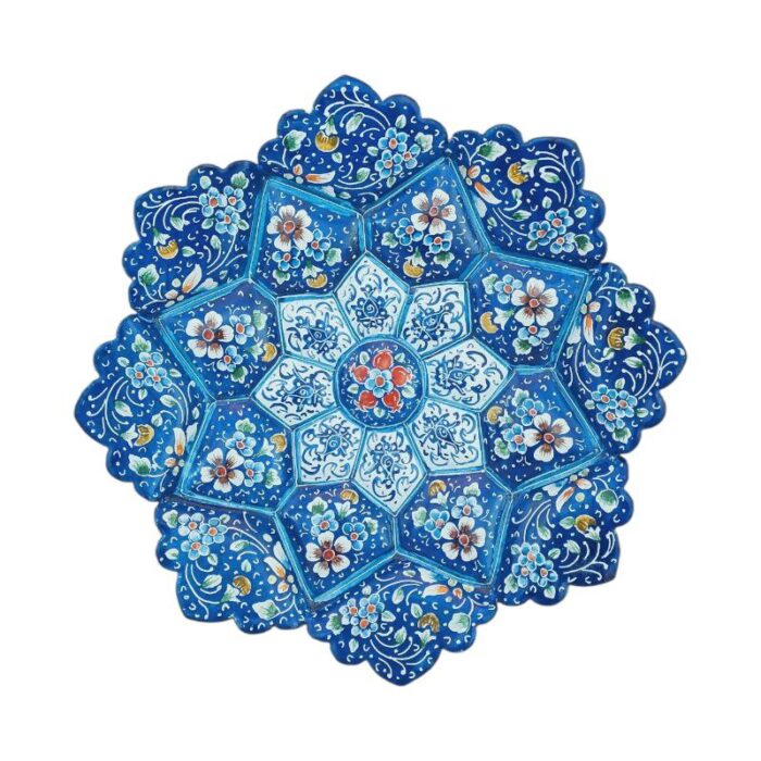 بشقاب میناکاری دیوارکوب 16 سانتی کد 1DK81 - تصویر 3