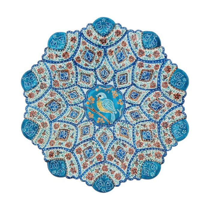 بشقاب میناکاری دیوارکوب 16 سانتی کد 1DK80 - تصویر 3