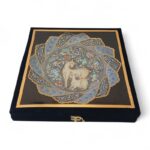 بشقاب میناکاری دیوارکوب 30 سانتی با قاب جیر کد 1DK87 - تصویر 3