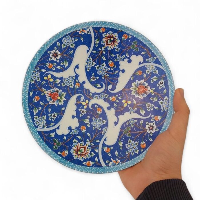 بشقاب میناکاری دیوارکوب 20 سانتی کد 1DK93 - تصویر 2