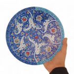 بشقاب میناکاری دیوارکوب 25 سانتی کد 1DK94 - تصویر 2