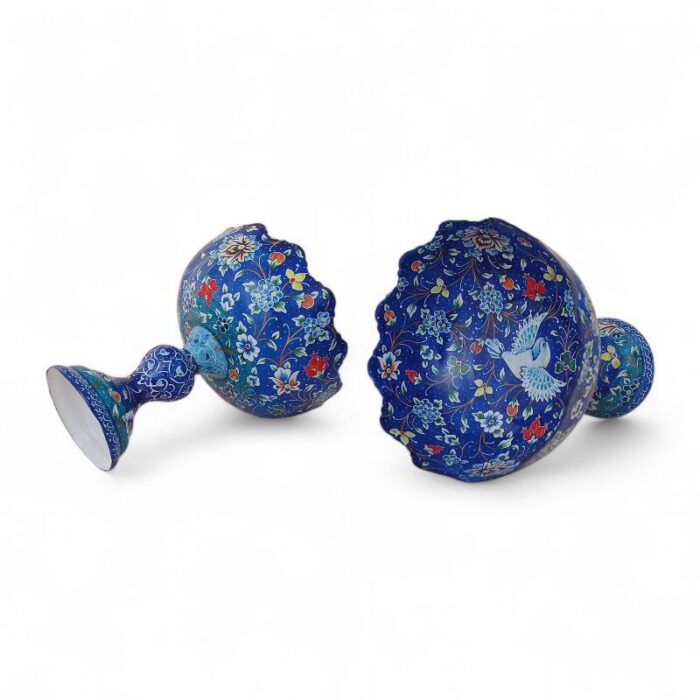 کاسه پایه دار میناکاری کد 1ZP96 - تصویر 3