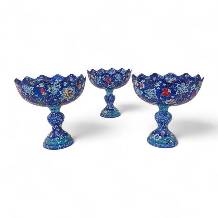 کاسه پایه دار میناکاری کد 1ZP96 - تصویر 4