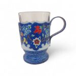 سرویس 7 پارچه 6 نفره چای خوری میناکاری کد 1ZP98 - تصویر 5