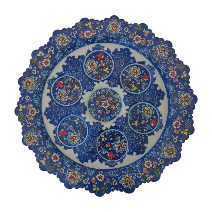 سرویس 7 پارچه 6 نفره چای خوری میناکاری کد 1ZP98 - تصویر 3